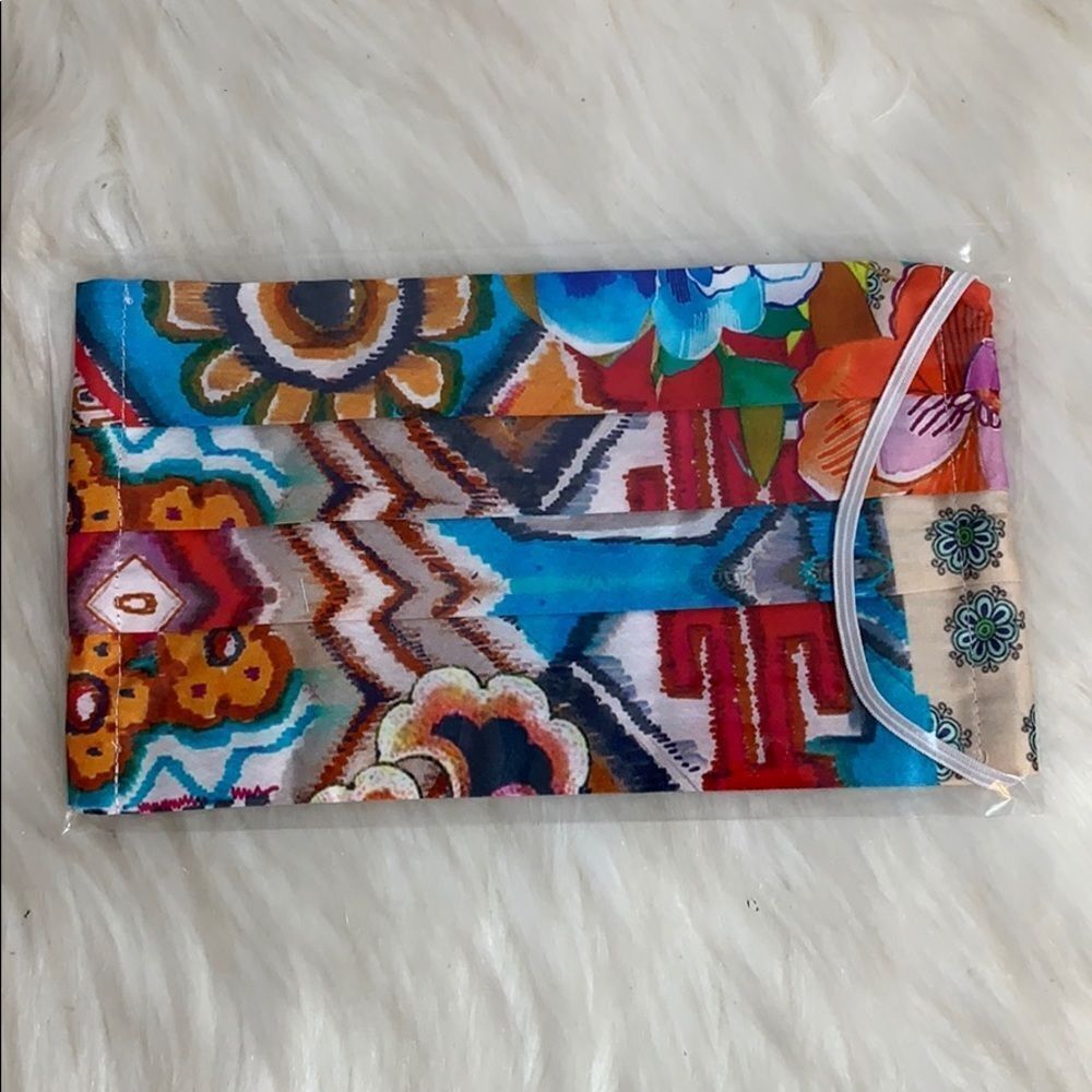 Johnny Was Floral Print Cotton Sateen Face…